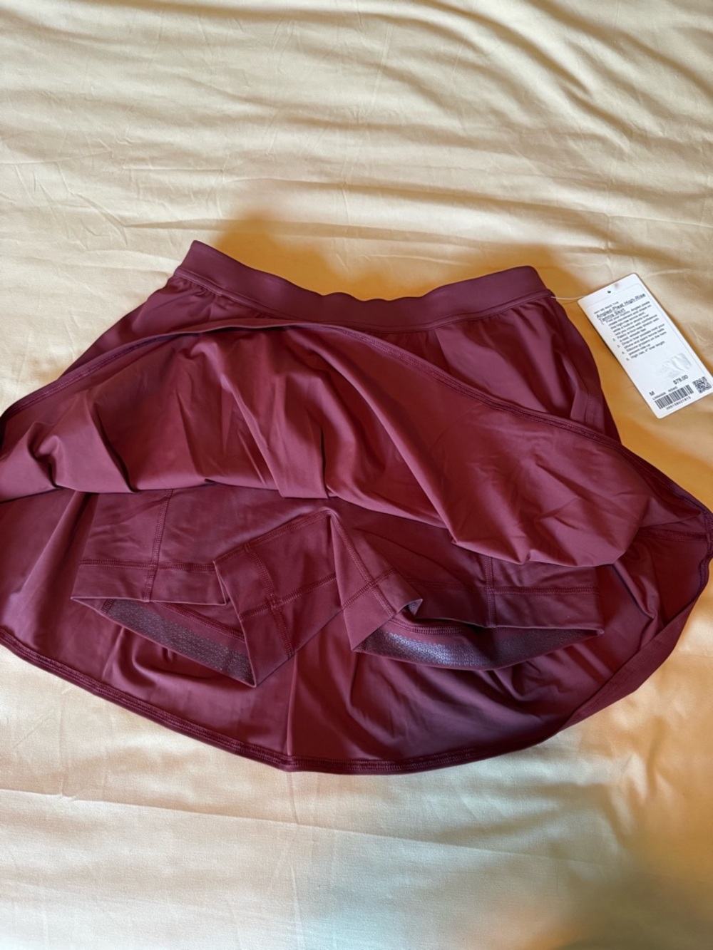 Maroon lululemon angled pleat high rise tennis skirt - Picture 4 of 4